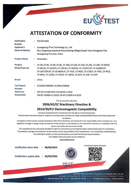 China Changfeng Navigation (Dongguan) Technology Co., Ltd. certification